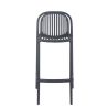 Tabouret de bar OMAN H76 empilable d'extérieur - Polypropylène anthracite