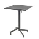 Table de terrasse PIGALLE 60x60 pliable d'extérieur - Aluminium, acier anthracite