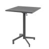 Table de terrasse PIGALLE 60x60 pliable d'extérieur - Aluminium, acier anthracite
