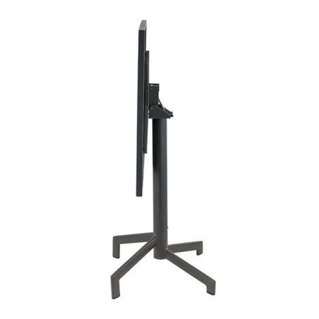 Table de terrasse PIGALLE 60x60 pliable d'extérieur - Aluminium, acier anthracite