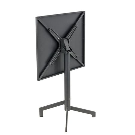 Table de terrasse PIGALLE 60x60 pliable d'extérieur - Aluminium, acier anthracite