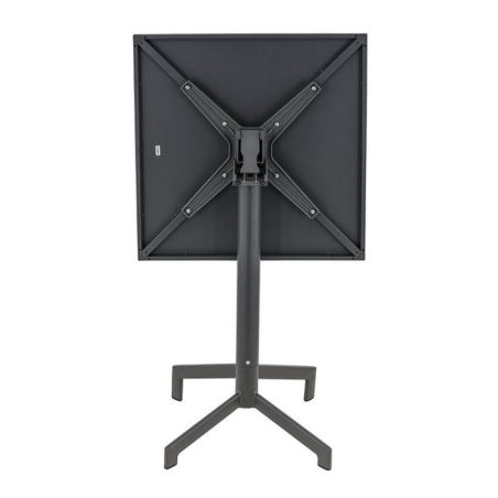 Table de terrasse PIGALLE 60x60 pliable d'extérieur - Aluminium, acier anthracite