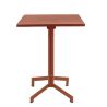 Table de terrasse PIGALLE 60x60 pliable d'extérieur - Aluminium, acier terra