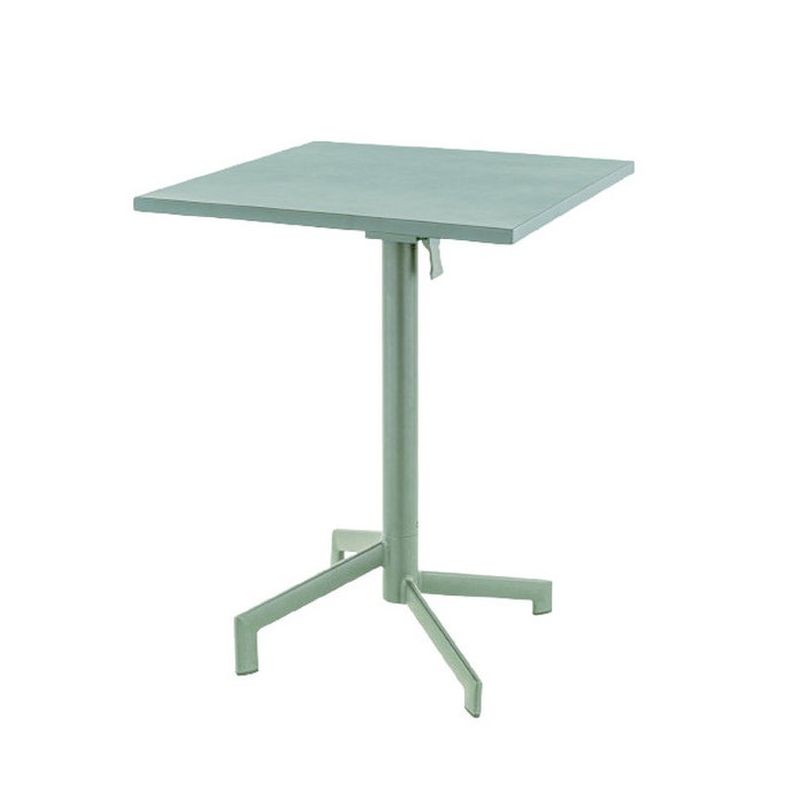 Table de terrasse PIGALLE 60x60 pliable d'extérieur - Aluminium, acier sauge