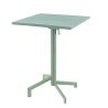 Table de terrasse PIGALLE 60x60 pliable d'extérieur - Aluminium, acier sauge
