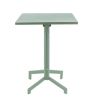 Table de terrasse PIGALLE 60x60 pliable d'extérieur - Aluminium, acier sauge