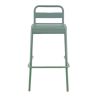 Tabouret de bar BASTILLE BST H75 empilable d'extérieur - Acier sauge