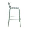 Tabouret de bar BASTILLE BST H75 empilable d'extérieur - Acier sauge