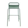 Tabouret de bar BASTILLE BST H75 empilable d'extérieur - Acier sauge