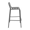 Tabouret de bar BASTILLE BST H75 empilable d'extérieur - Acier anthracite