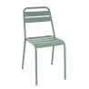 Chaise de terrasse BASTILLE H45 empilable d'extérieur - Acier sauge