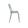 Chaise de terrasse BASTILLE H45 empilable d'extérieur - Acier sauge