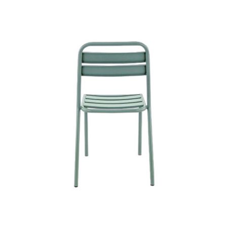 Chaise de terrasse BASTILLE H45 empilable d'extérieur - Acier sauge