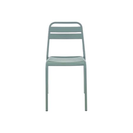 Chaise de terrasse BASTILLE H45 empilable d'extérieur - Acier sauge