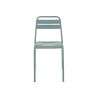 Chaise de terrasse BASTILLE H45 empilable d'extérieur - Acier sauge