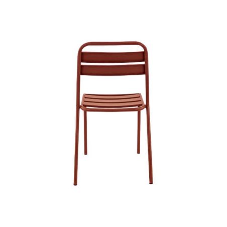 Chaise de terrasse BASTILLE H45 empilable d'extérieur - Acier terra