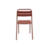 Chaise de terrasse BASTILLE H45 empilable d'extérieur - Acier terra