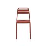 Chaise de terrasse BASTILLE H45 empilable d'extérieur - Acier terra