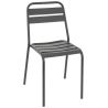Chaise de terrasse BASTILLE H45 empilable d'extérieur - Acier anthracite
