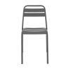 Chaise de terrasse BASTILLE H45 empilable d'extérieur - Acier anthracite