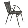 Fauteuil de terrasse ST RAPHAËL H45 empilable d'extérieur - Aluminium et TPU anthracite