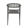 Fauteuil de terrasse AMSTERDAM H46 empilable d'extérieur - Aluminium et polyéthylène anthracite