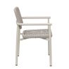 Fauteuil de terrasse SYRACUSE H46 empilable d'extérieur - Aluminium et textilène sable