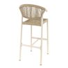 Tabouret de bar ALICANTE H75 d'extérieur - Aluminium et polyéthylène sable