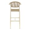 Tabouret de bar ALICANTE H75 d'extérieur - Aluminium et polyéthylène sable