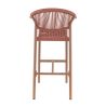 Tabouret de bar ALICANTE H75 d'extérieur - Aluminium et polyéthylène terra