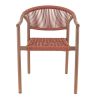 Fauteuil de terrasse DENIA H45 empilable d'extérieur - Aluminium et polyéthylène terra