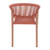 Fauteuil de terrasse DENIA H45 empilable d'extérieur - Aluminium et polyéthylène terra