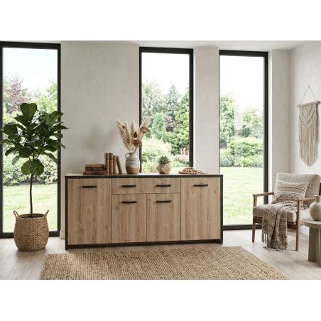 Buffet 210 cm TREVOR avec 4 portes et 1 tiroir