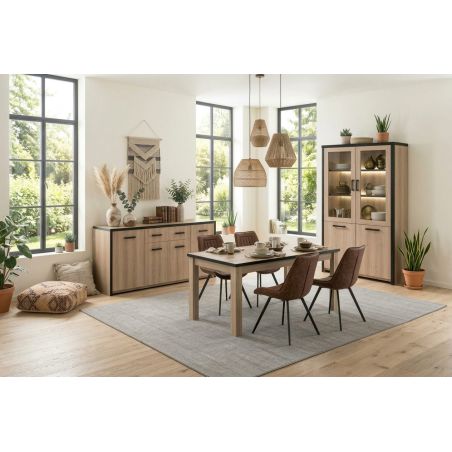 Buffet 210 cm TREVOR avec 4 portes et 1 tiroir