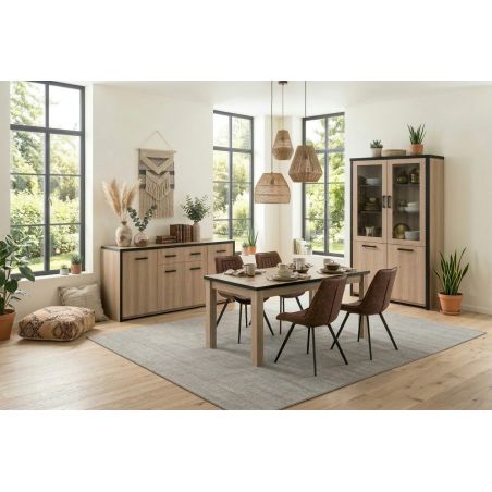 Table 180 cm TREVOR en décor chêne d'été
