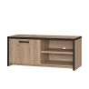 Meuble TV 126 cm TREVOR avec 1 porte et 2 niches ouvertes