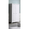 Armoire 2 portes ALCESTE - Pin massif, blanc