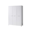 Armoire 3 portes ALCESTE - Pin massif, blanc