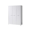Armoire 3 portes ALCESTE - Pin massif, blanc
