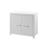 Commode 2 portes ALCESTE - Pin massif, blanc
