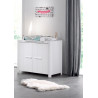 Commode 2 portes ALCESTE - Pin massif, blanc