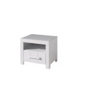 Chevet ALCESTE - Pin massif, blanc