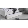 Lit gigogne ALCESTE 90 x 190 cm - Pin massif, blanc