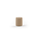 Pouf bouclé SYLVAIN - 100% Polyester, brun
