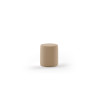 Pouf bouclé SYLVAIN - 100% Polyester, brun