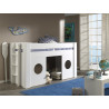 Lit mi-hauteur MARNIE 90 x 200 cm - MDF, blanc