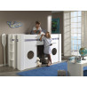 Lit mi-hauteur MARNIE 90 x 200 cm - MDF, blanc