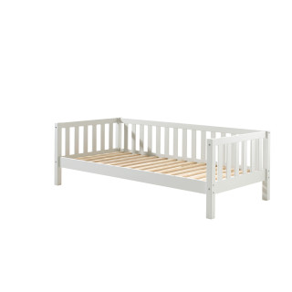 Lit capitaine (90) EUDES 90 x 200 cm - Pin massif, blanc