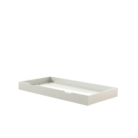 Lit gigogne EUDES 90 x 190 cm - Pin massif, blanc