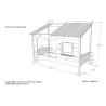 Lit cabane (26) HANSEL 90 x 200 cm - Pin massif, blanc